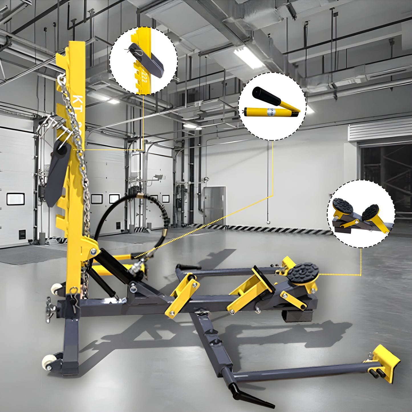 Katool Auto Body Frame Puller Straightener (Free Hand Air Pump & Accessories) - KT-222