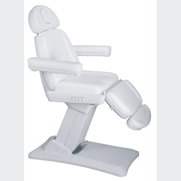 Silver Fox 3 Section Professional Electric Facial Chair in White - 2235D