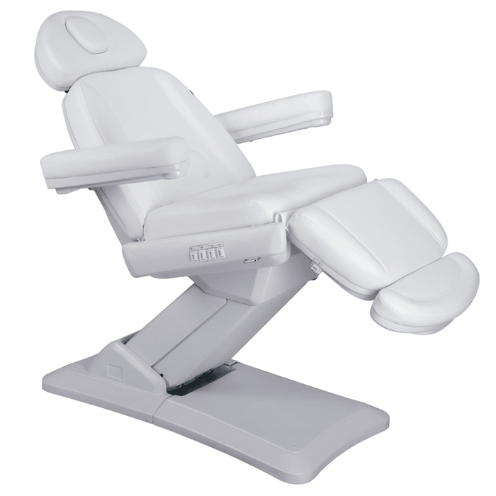 Silver Fox 3 Section Professional Electric Facial Chair in White - 2235D