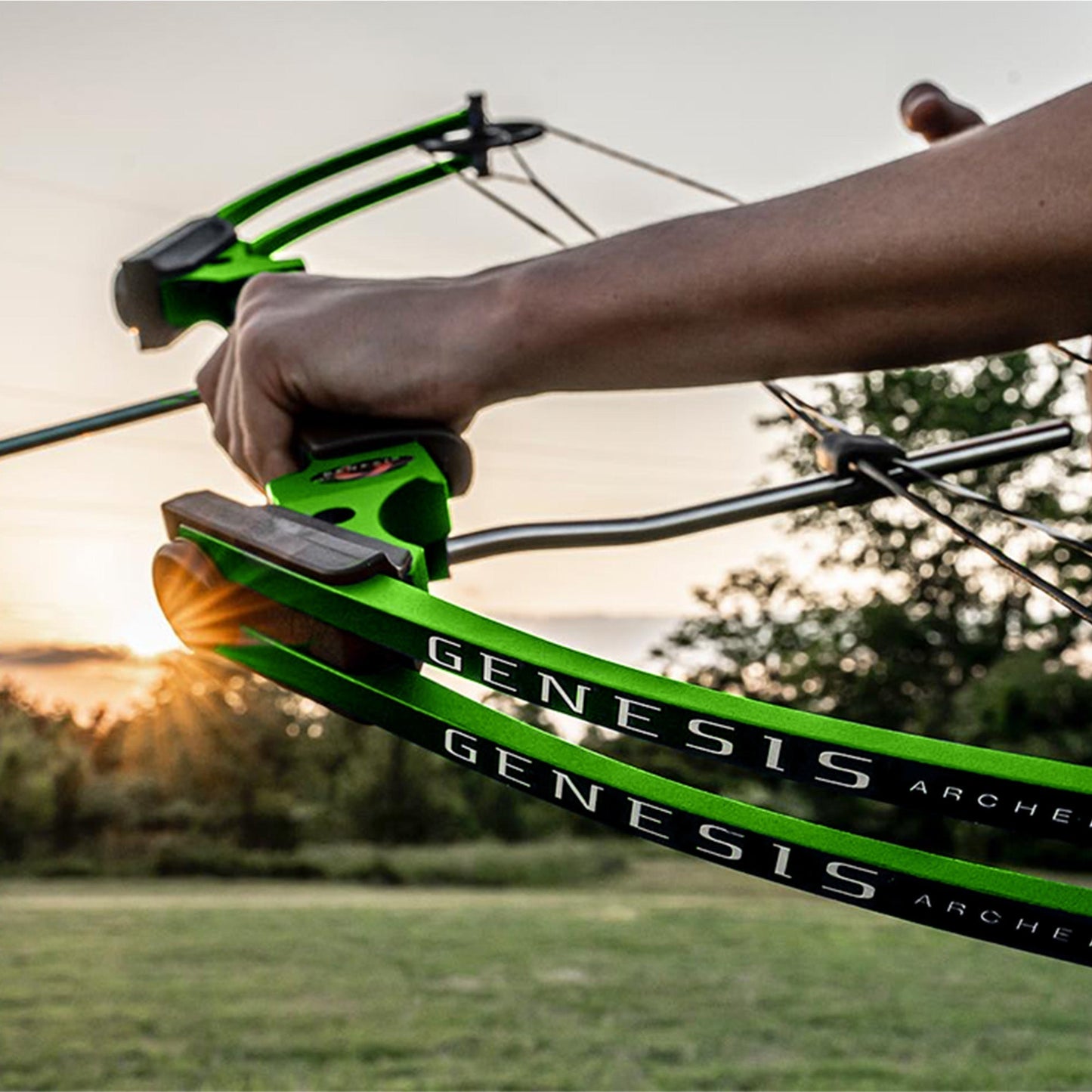 Genesis Archery Original Adjustable Right Handed Compound Bow, Green (2 Pack) - 323550