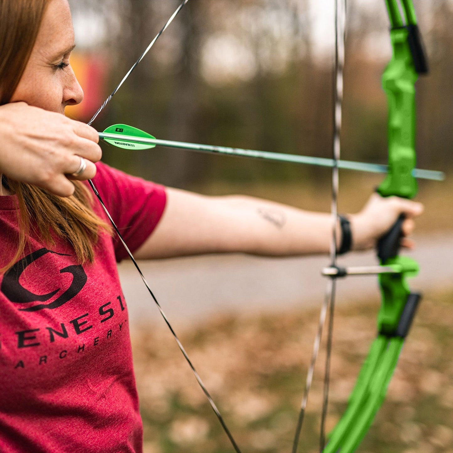 Genesis Archery Original Adjustable Right Handed Compound Bow, Green (2 Pack) - 323550