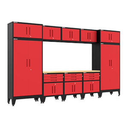 Armadillo Tough Red 11-Piece Garage Cabinet Set with Levelers - AR11PC109R