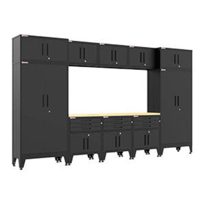 Armadillo Tough Black 11-Piece Garage Cabinet Set with Levelers - AR11PC109B