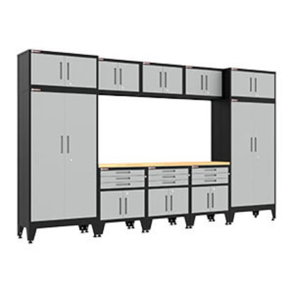 Armadillo Tough Grey 11-Piece Garage Cabinet Set with Levelers - AR11PC109G
