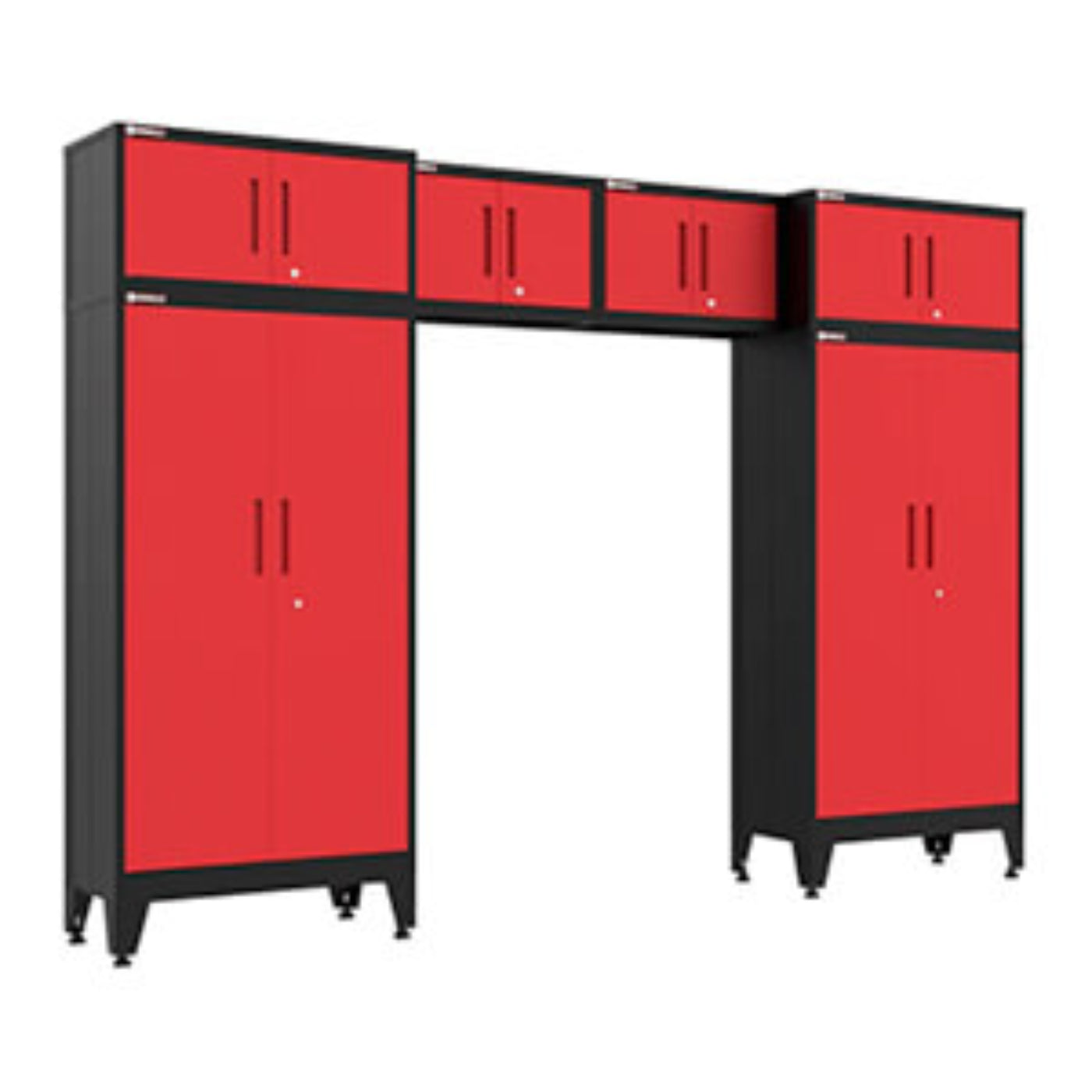 Armadillo Tough Red 6-Piece Garage Cabinet Set with Levelers - AR6PC114R