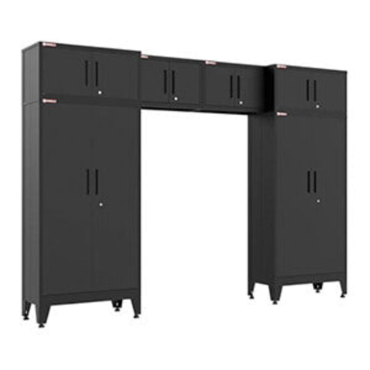 Armadillo Tough Black 6-Piece Garage Cabinet Set with Levelers - AR6PC114B