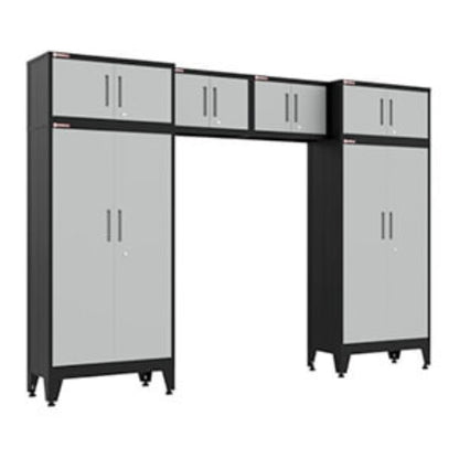 Armadillo Tough Grey 6-Piece Garage Cabinet Set with Levelers - AR6PC114G