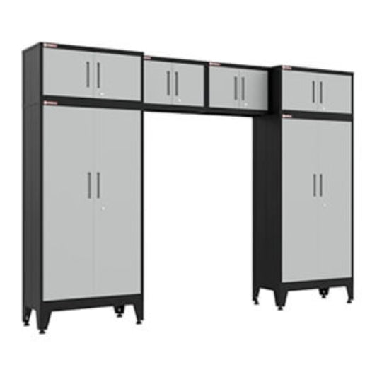Armadillo Tough Grey 6-Piece Garage Cabinet Set with Levelers - AR6PC114G