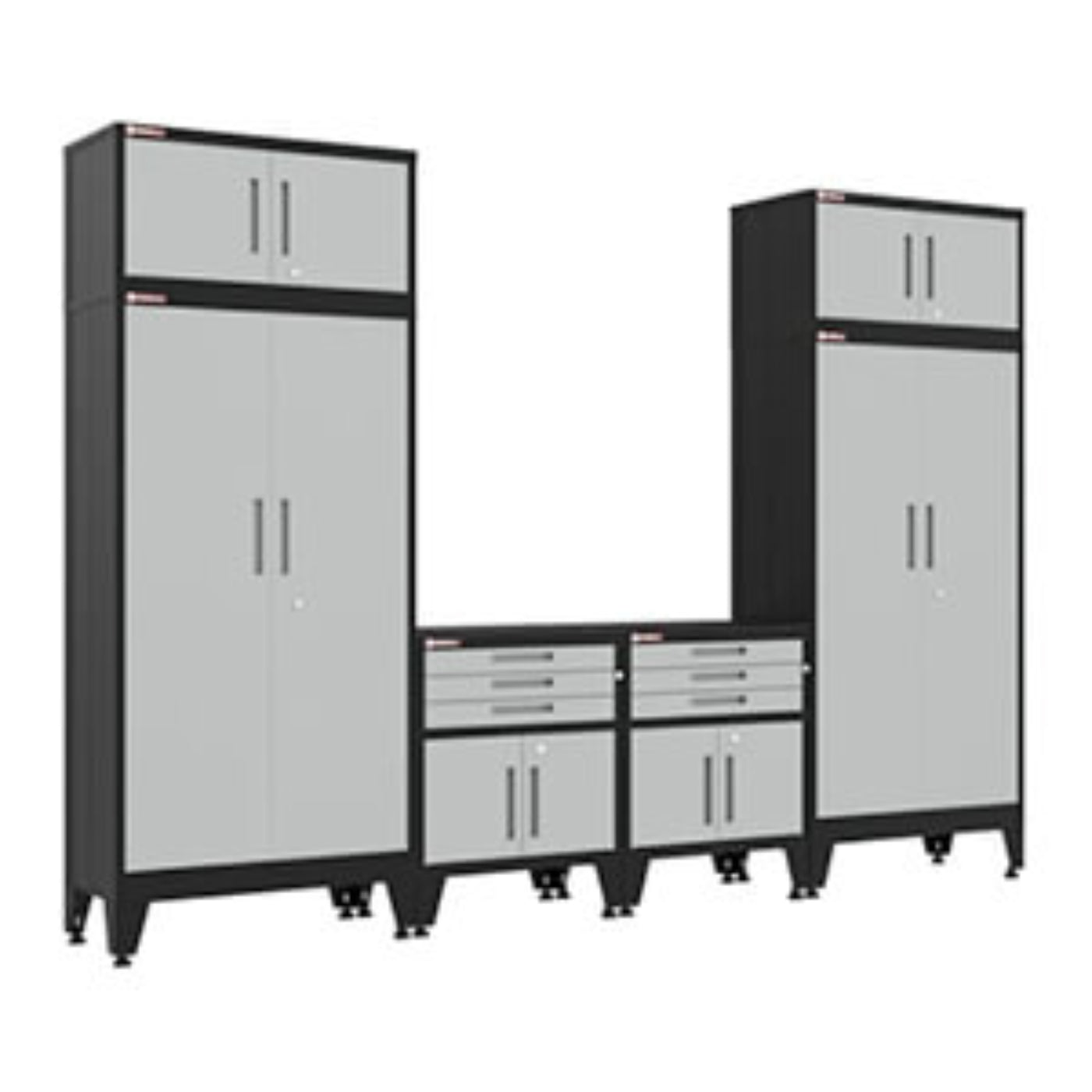 Armadillo Tough Grey 6-Piece Garage Cabinet System with Levelers - AR6PC115G