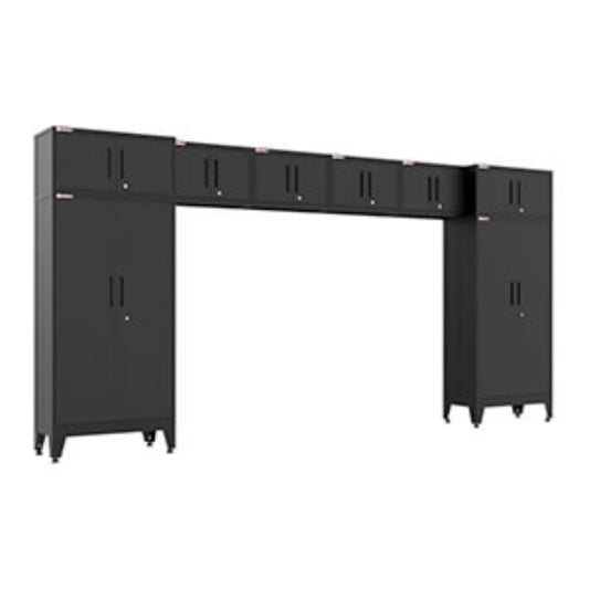Armadillo Tough Black 8-Piece Garage Cabinet Set with Levelers - AR8PC121B