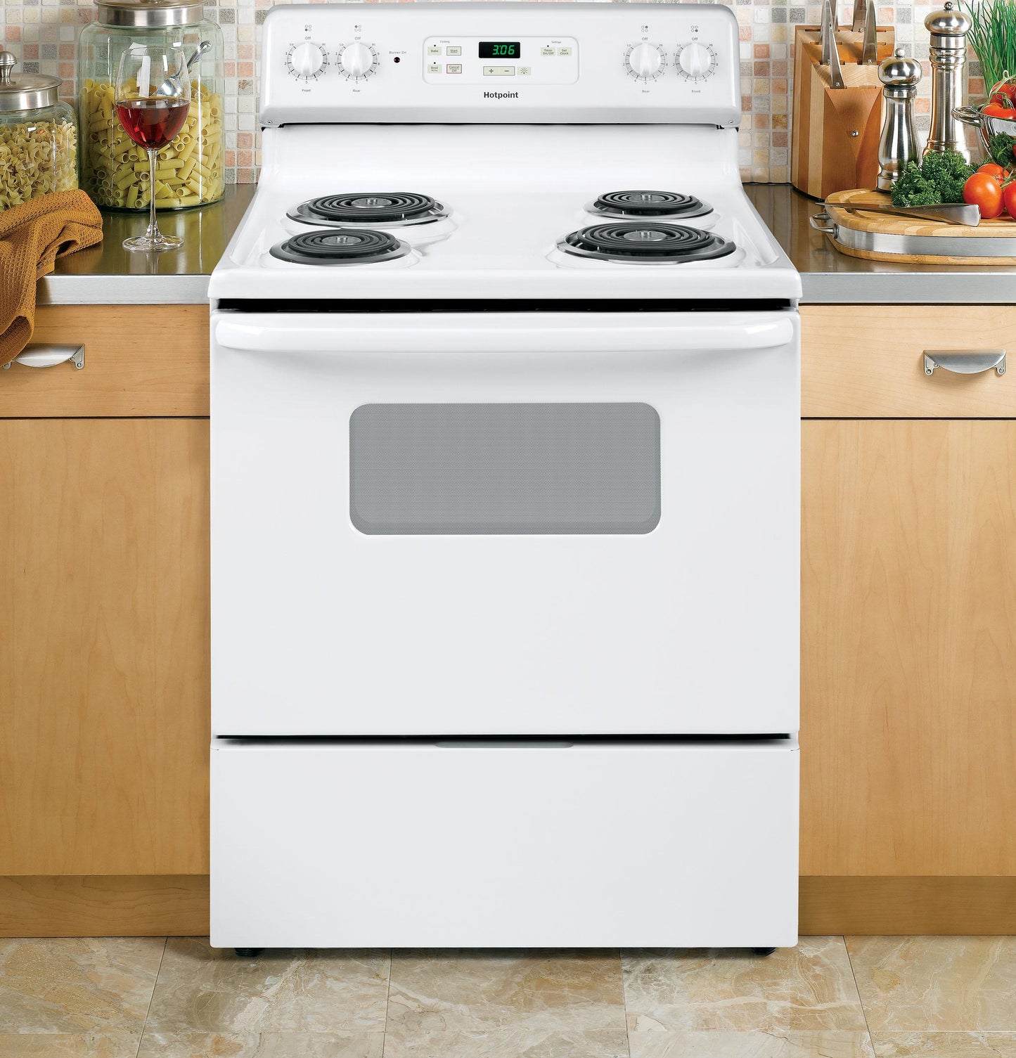 HOTPOINT 30" Free-Standing Standard Clean Electric Range - RBS360DMWW-KT