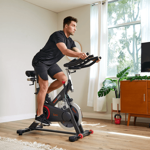 Sunny Health & Fitness Premium Indoor Cycling Smart Stationary Bike with Exclusive SunnyFit App Enhanced Bluetooth Connectivity