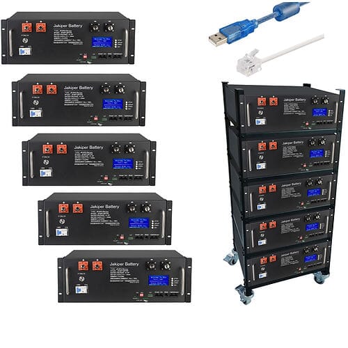 Jakiper PRO V2 48V / 100Ah Lithium Battery - 5.12kWh Server Rack Battery | 10-Year Warranty | UL1642, UL1973 - JK48V100PRO