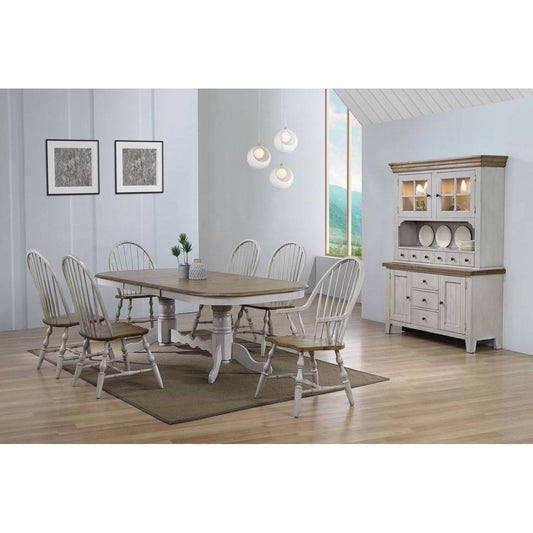 Sunset Trading Country Grove 8 Piece 96" Oval Double Pedestal Extendable Dining Table Set - DLU-CG4296-30AGOBH8