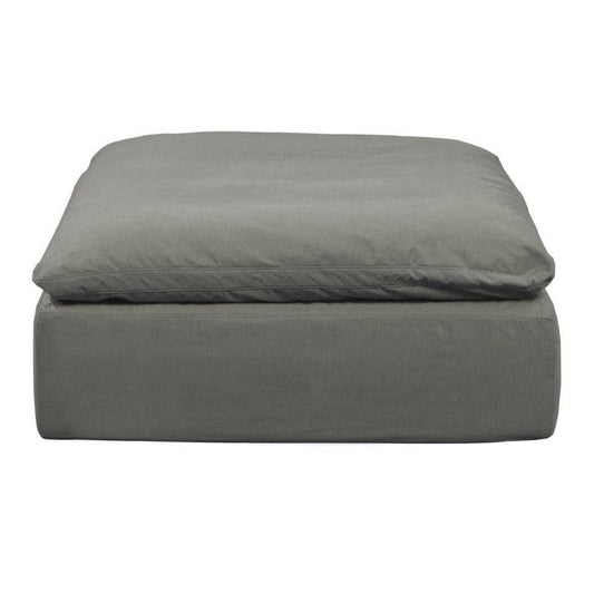 Sunset Trading Cloud Puff Slipcovered 44" Square Sectional Modular Ottoman | Stain Resistant Performance Fabric | Gray -   SU-145830-391094