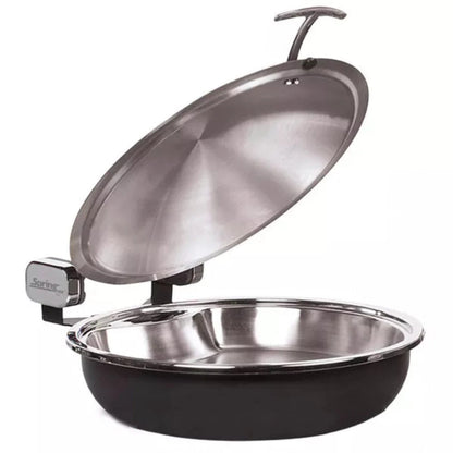 Spring USA 2382-8/36 Seasons Buffet Server, Sauteuse, Titanium w/Chrome Accents, 15 1-4" - SP2382836