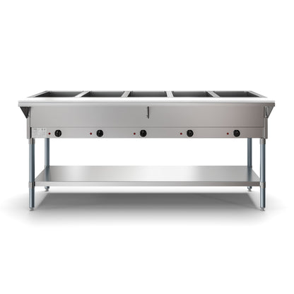 KOOLMORE Five Pan Open Well Electric Steam Table with Undershelf, 240V, KM-OWS-5. - KMOWS5