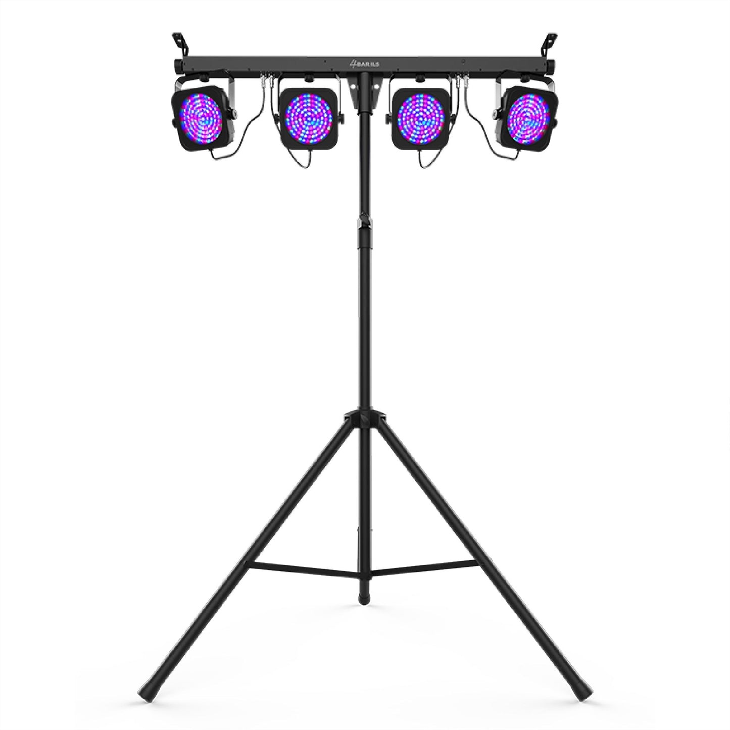 CHAUVET 4 BAR 4BAR DMX LED Stage Wash Light System w/ Case, Foot Switch & Tripod - 23916