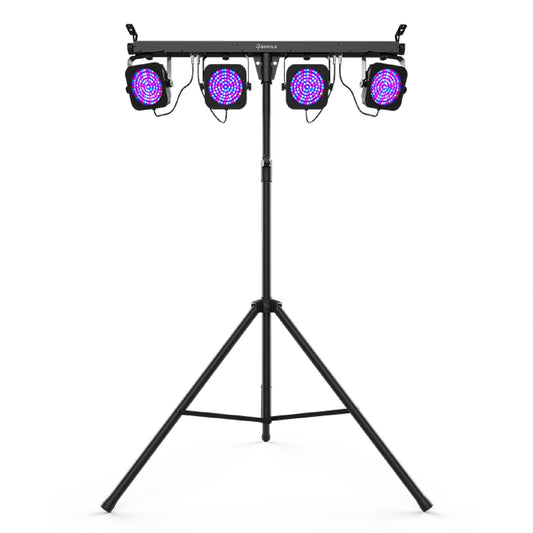 CHAUVET 4 BAR 4BAR DMX LED Stage Wash Light System w/ Case, Foot Switch & Tripod - 23916