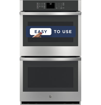 GE APPLIANCES JTD3000SNSS GE® 30" Smart Built-In Self-Clean Double Wall Oven with Never-Scrub Racks - JTD3000SNSS-KT