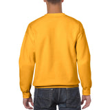 Mens Yellow Cotton Blend Crewneck Sweatshirt