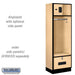 Salsbury 24" Wide Designer Wood Open Access Locker - 30024MAP