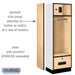 Salsbury 24" Wide Designer Wood Open Access Locker - 30024MAP