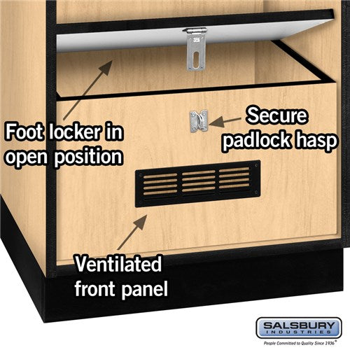 Salsbury 24" Wide Designer Wood Open Access Locker - 30024MAP