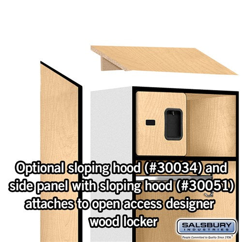 Salsbury 24" Wide Designer Wood Open Access Locker - 30024MAP