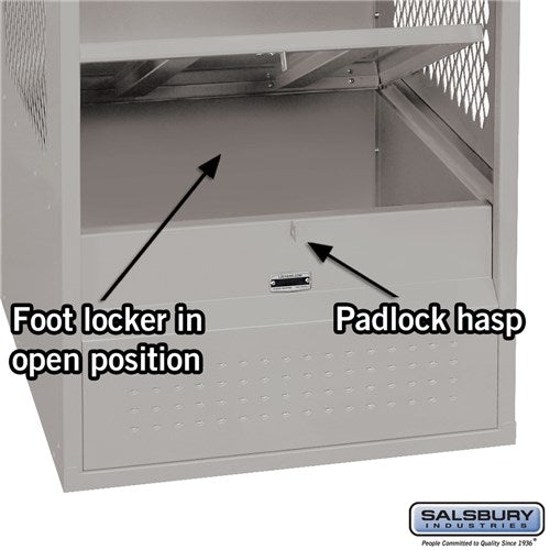 Salsbury 24" Wide Open Access Metal Locker - 70024GY-U