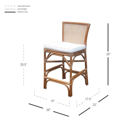 New Pacific Direct Tatum Rattan Counter Stool, (Set of 2) -  2400044
