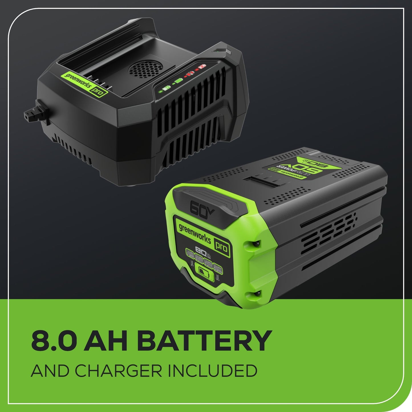 Greenworks 60V 730 CFM Cordless Battery Brushless Backpack Blower w/ 8.0Ah Battery & Charger - 2427702