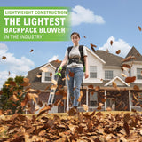 Greenworks 40V 710 CFM Cordless Battery Dual Port Backpack Blower w/ (2) 8.0Ah Battery & Charger - 2428502