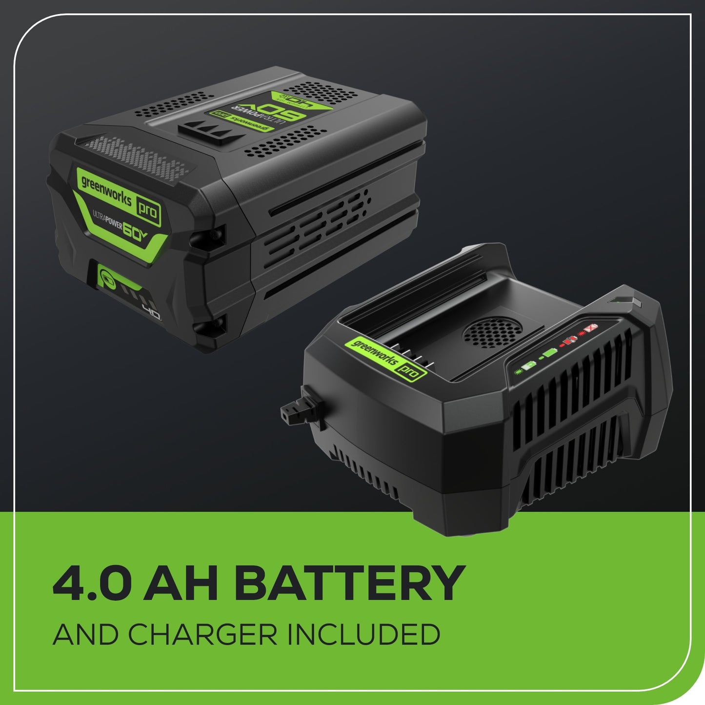 Greenworks 60V 800 CFM Cordless Battery Brushless Backpack Blower w/ 4.0Ah Battery & Charger - 2436202