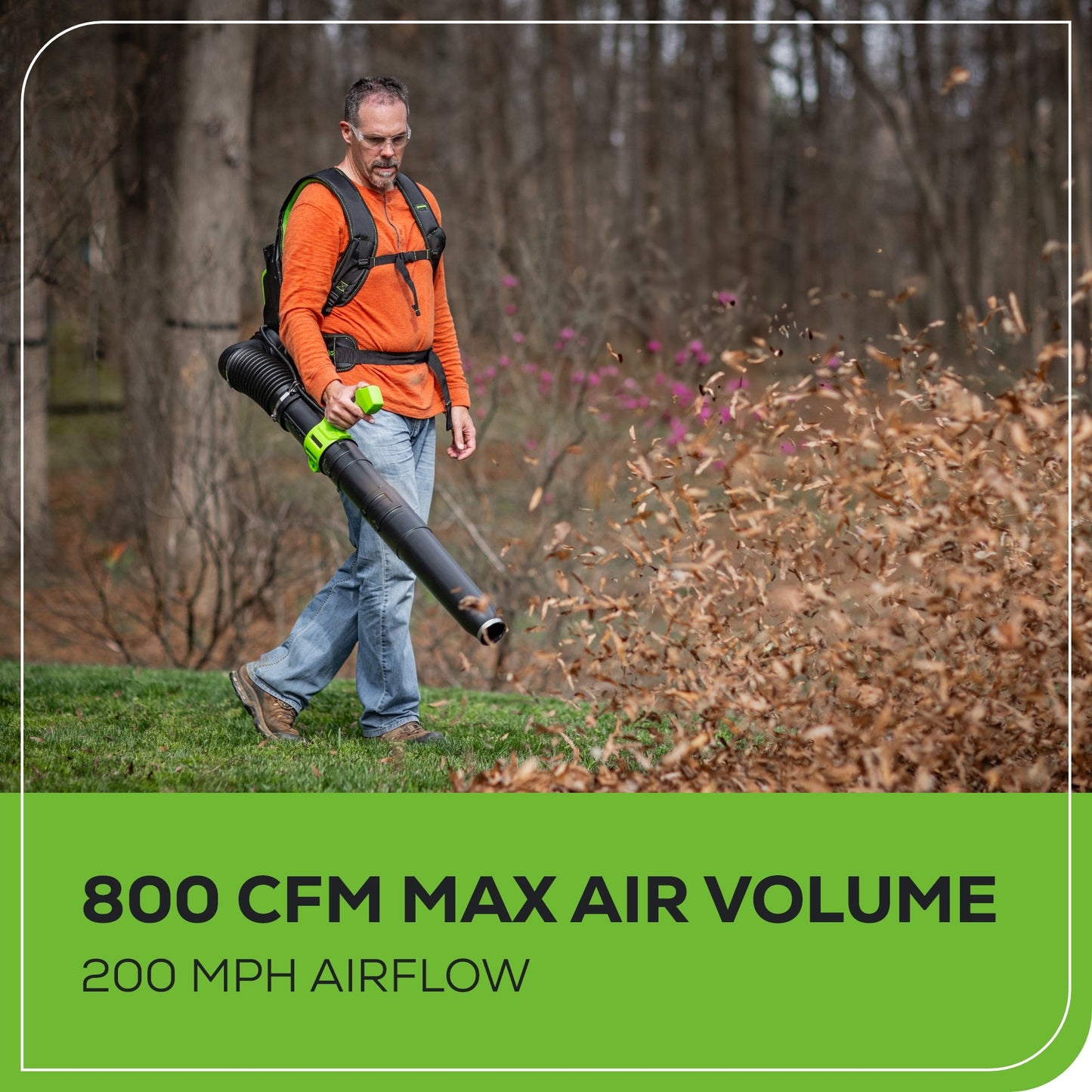 Greenworks 60V 800 CFM Cordless Battery Brushless Backpack Blower w/ 4.0Ah Battery & Charger - 2436202