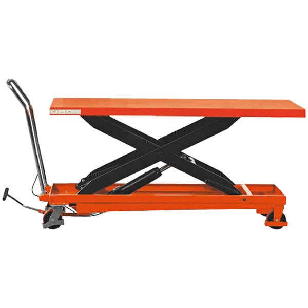 Noblelift Manual Large Scissor Lift Table with 31 7/8" x 63" Platform TG110 - 1,100 lb. Capacity - Backyard Provider