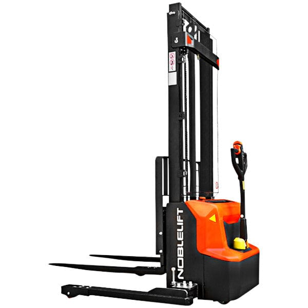 Noblelift 2600 lb. Lithium-Ion Electric Walkie Straddle Stacker with 42" Forks and 142" Lift Height PSE26N-142
