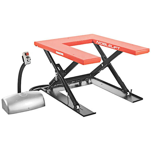 Noblelift Electric Stationary Ultra-Low Profile U-Shaped Single Scissor Lift Table with 57" x 45" Platform UTFU22 - 2200 lb. Capacity - Backyard Provider