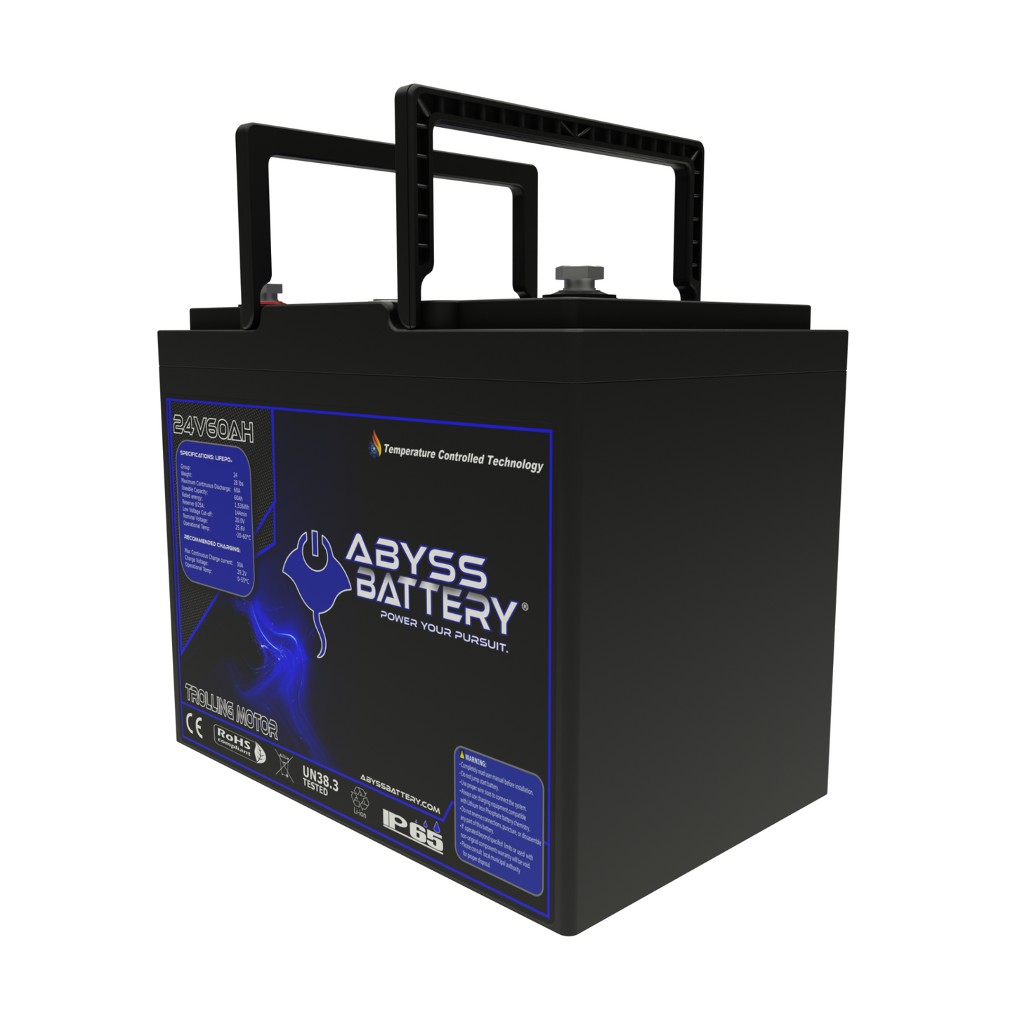 Abyss Battery 24V 60Ah Lithium Trolling Motor Battery - AB-24V60-BT
