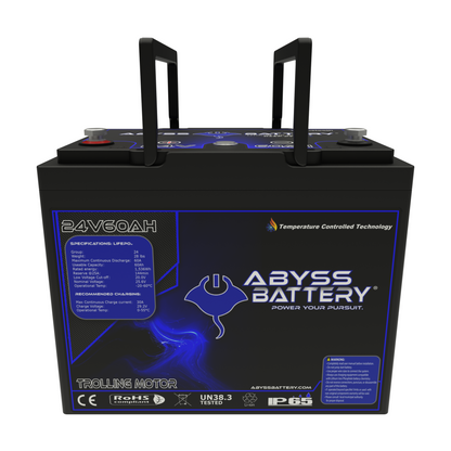 Abyss Battery 24V 60Ah Lithium Trolling Motor Battery - AB-24V60-BT