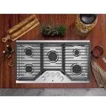 GE APPLIANCES JGP5036SLSS GE(R) 36" Built-In Gas Cooktop with 5 Burners and Dishwasher Safe Grates -JGP5036SLSS-KT