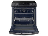 SAMSUNG 6.3 cu ft. Smart Slide-in Electric Range with Smart Dial, Air Fry, & Flex Duo™ in Black Stainless Steel - NE63T8751SG-KT