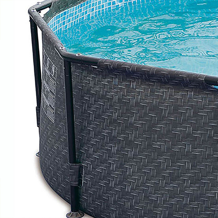 Summer Waves 14ft x 48in Outdoor Round Frame Above Ground Swimming Pool Set - 253029