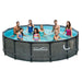 Summer Waves 14ft x 48in Outdoor Round Frame Above Ground Swimming Pool Set - 253032