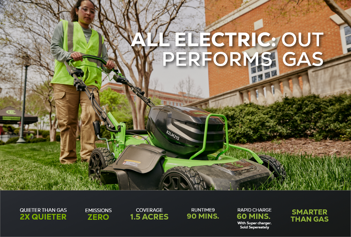 Greenworks 82V 21" Brushless Push Mower w/ 5.0Ah Battery and Dual Port Charger - 2541502