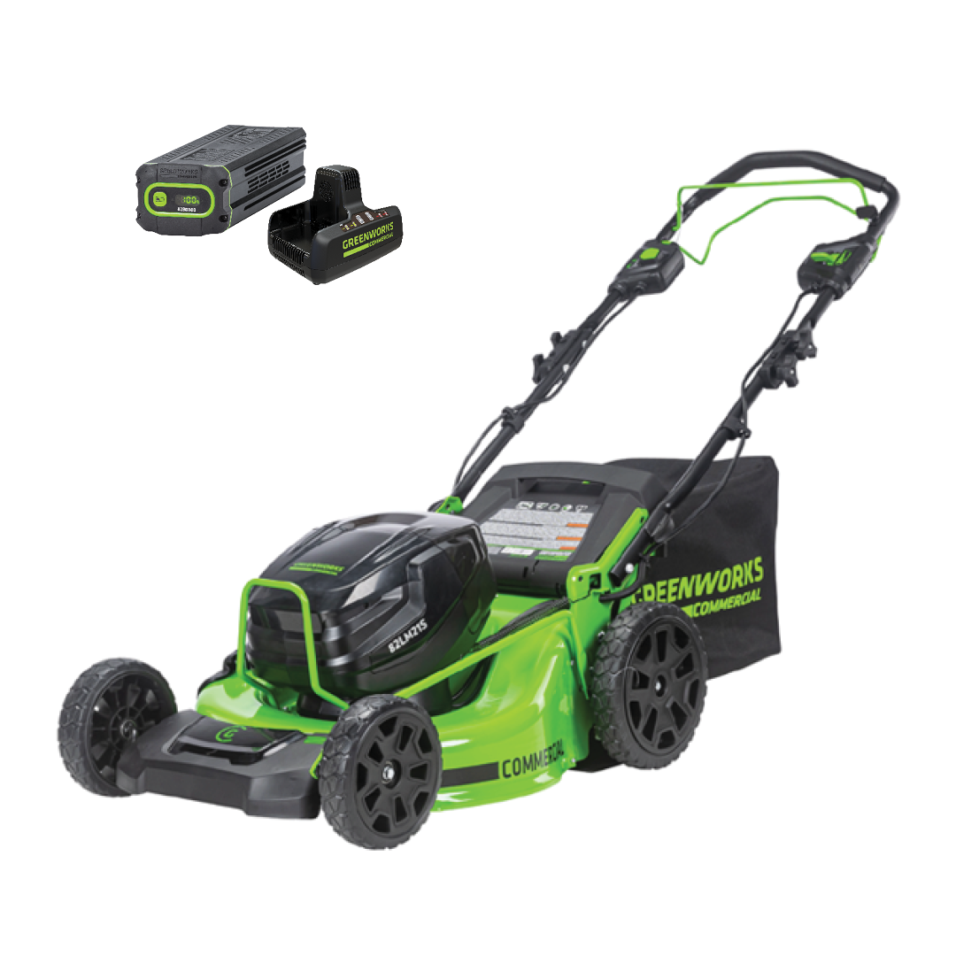 Greenworks 82V 21" Brushless Push Mower w/ 5.0Ah Battery and Dual Port Charger - 2541502
