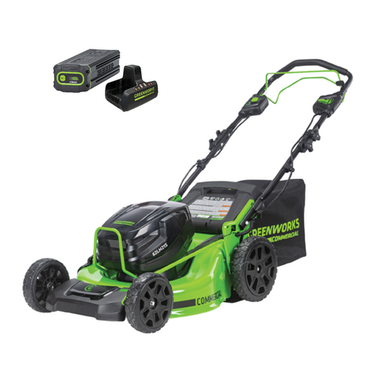Greenworks 82V 21" Brushless Push Mower w/ 5.0Ah Battery and Dual Port Charger - 2541502