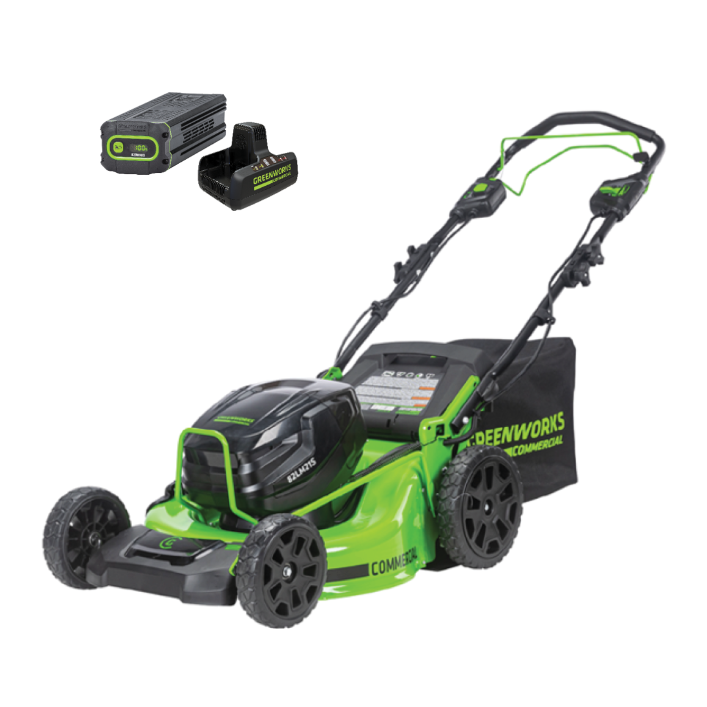 Greenworks 82V 21" Brushless Self-Propelled Mower w/ 8.0Ah Battery and Dual Port Charger - 2542802