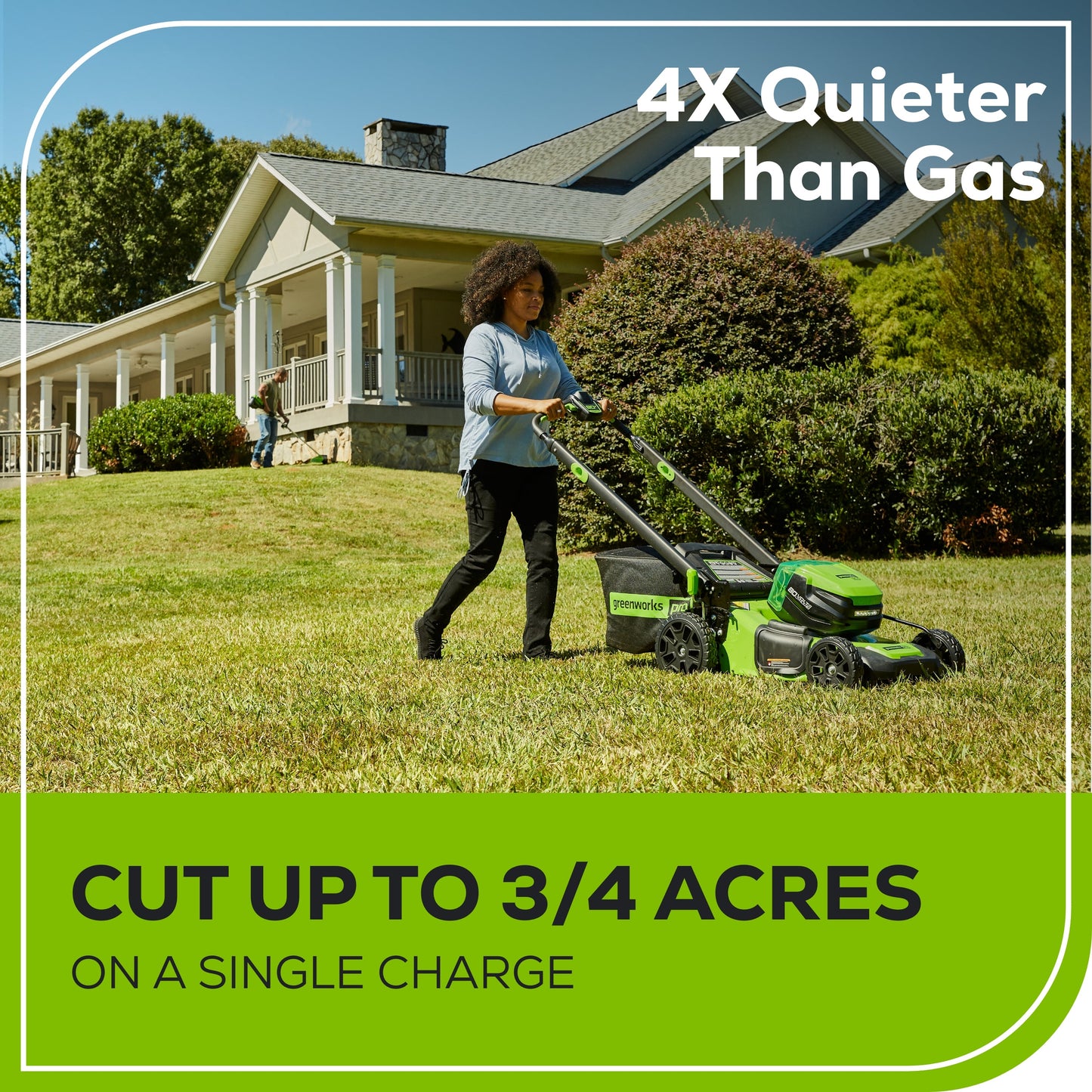 Greenworks RENEWED 80V 21" Cordless Battery 4-in-1 Self-Propelled Lawn Mower w/ 4.0Ah, 2.0Ah Battery & Rapid Charger - 2544502-OB