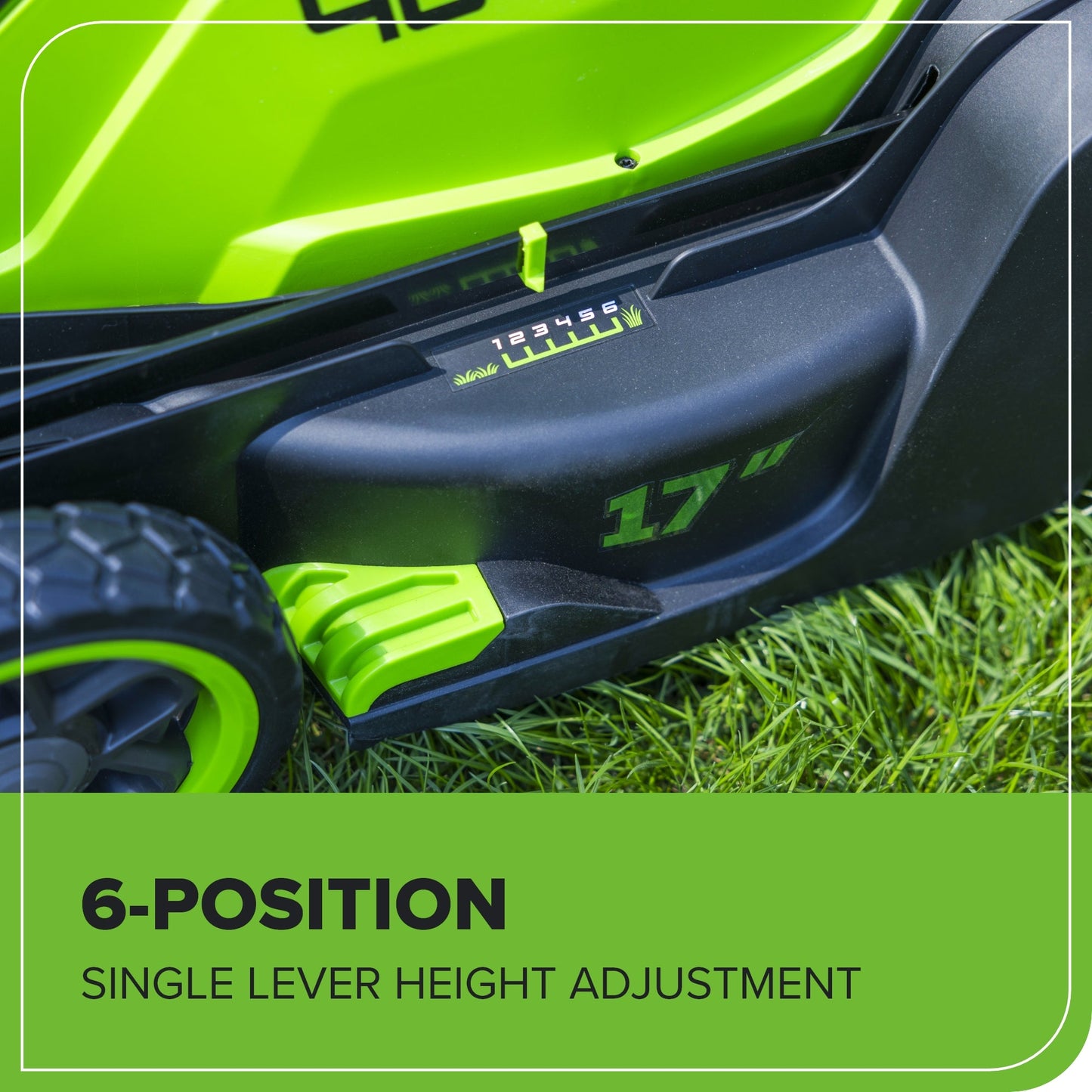 Greenworks 40V 17" Cordless Battery Brushless Push Lawn Mower w/ 4.0Ah Battery & Charger - 2552802